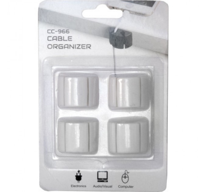 Extradigital Тримач для кабелю Extradigital CC-966 Cable Clips, White (KBC1883)