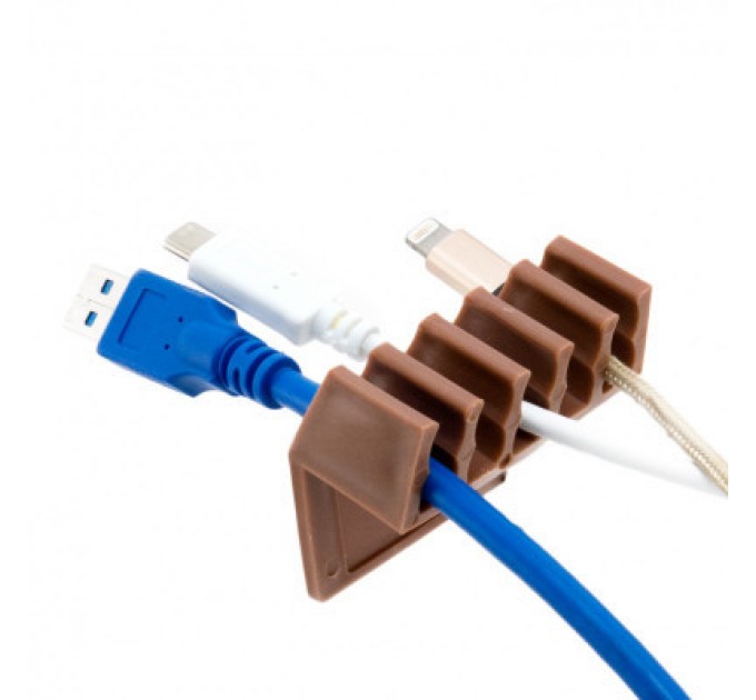 Extradigital Тримач для кабелю Extradigital CC-902 Cable Clips, Brown (KBC1707)