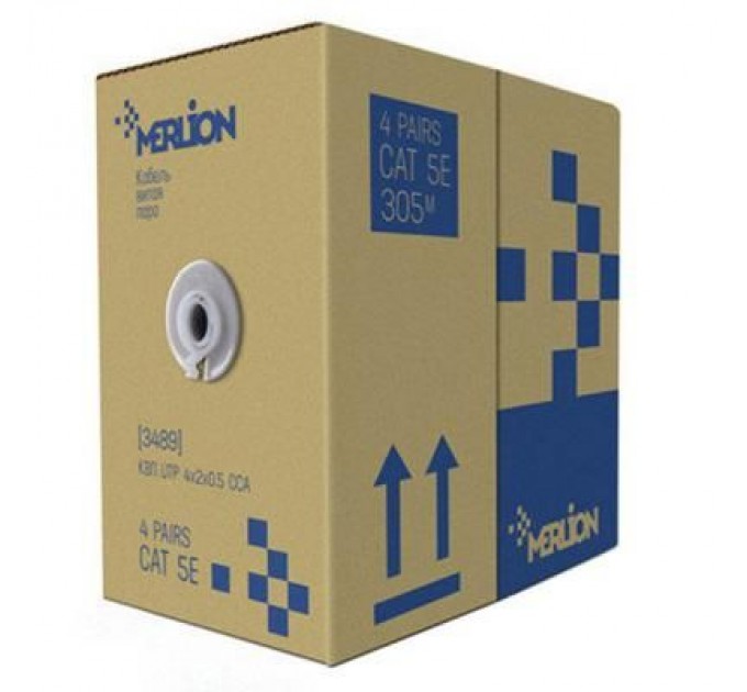 Merlion Кабель мережевий Merlion UTP 305м КВП (4*2*0,50) 4Р 24AWG [СCA] (03489)