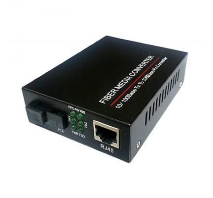 FoxGate Медіаконвертер FoxGate 10/100Base-TX to 100Base-F 1310нм, SM, SC/PC, 20 км (EC-B-0,1-1SM-1310nm-20)