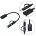 XoKo Перехідник OTG AC-150 2in1 USB 3.0 - MicroUSB USB Type-C Black XoKo (AC-150-BK)