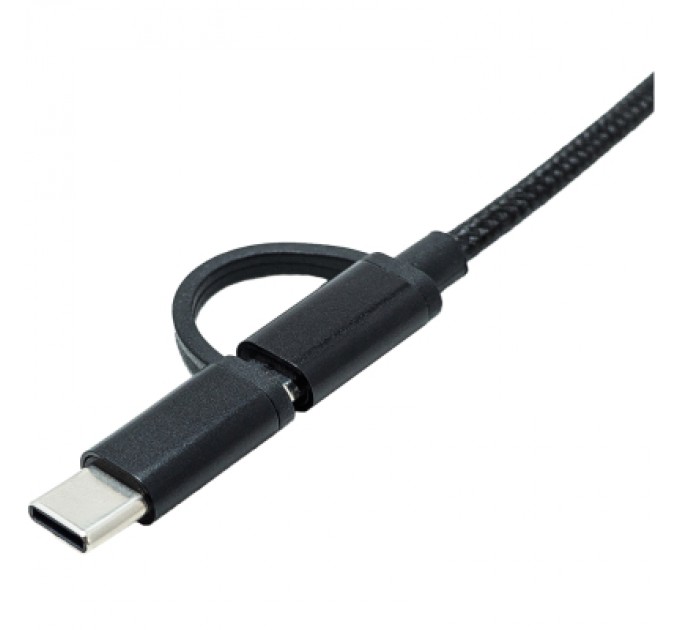 XoKo Перехідник OTG AC-150 2in1 USB 3.0 - MicroUSB USB Type-C Black XoKo (AC-150-BK)