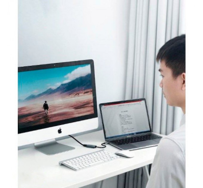 Ugreen Перехідник USB2.0 Type-C to Mini DP 4K60Hz 10cm CM236 gray Ugreen (60351)