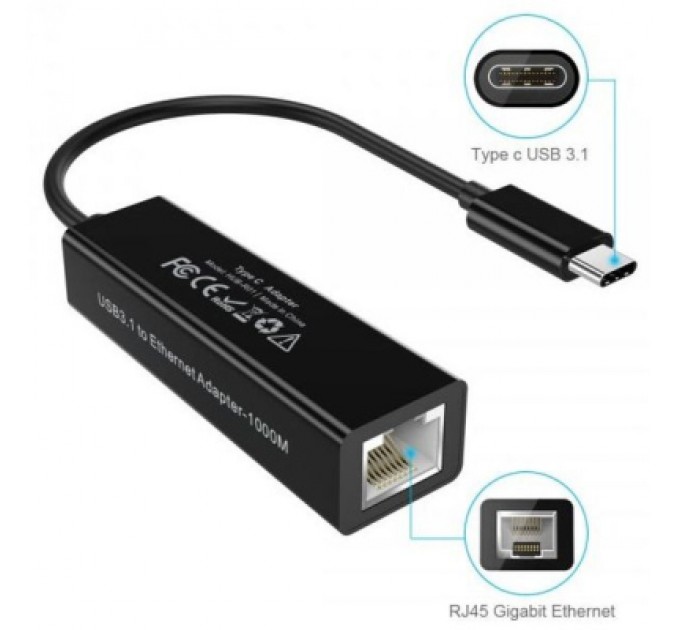Choetech Адаптер USB-C to Gigabit Ethernet Choetech (HUB-R01)