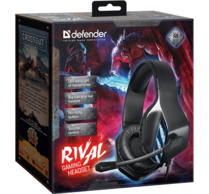 Defender Навушники Defender Rival Black (64565)