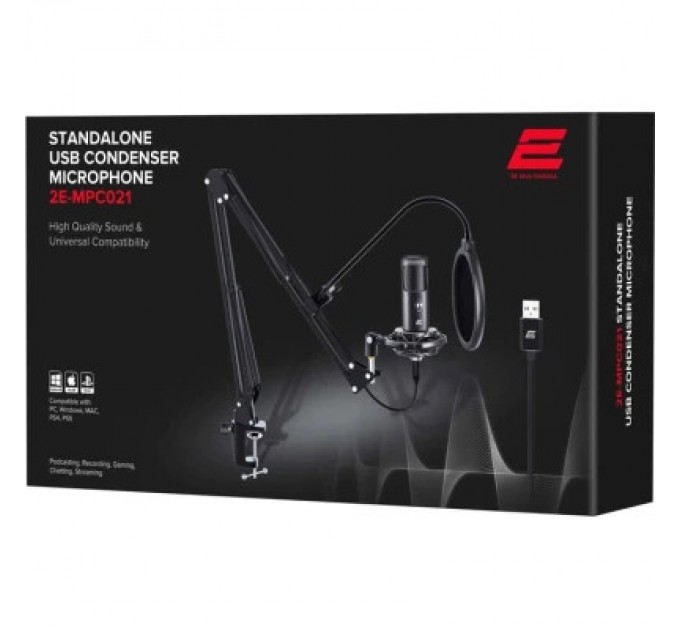 2E Мікрофон 2E MPC021 Streaming USB Black (2E-MPC021)