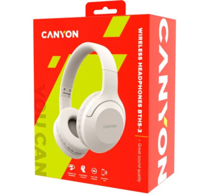 Canyon Навушники Canyon BTHS-3 Beige (CNS-CBTHS3BE)