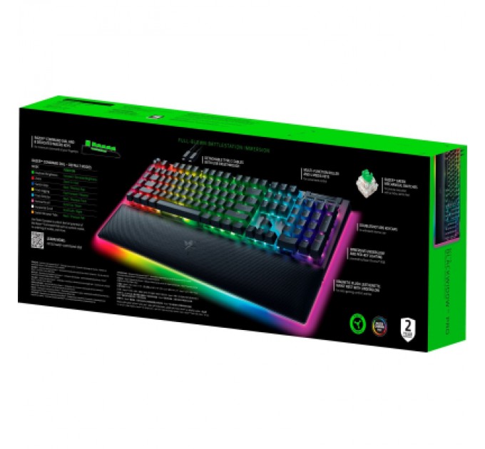 Razer Клавіатура Razer BlackWidow V4 PRO Green Switch USB UA Black (RZ03-04680100-R3M1)