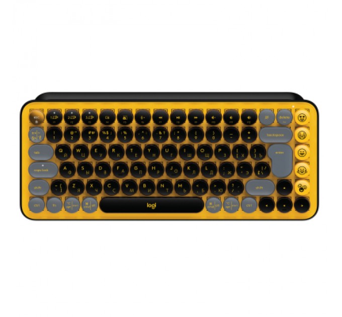Logitech Клавіатура Logitech POP Keys Wireless Mechanical Keyboard UA Blast Yellow (920-010735)
