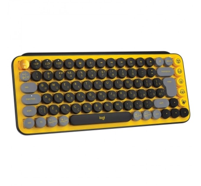 Logitech Клавіатура Logitech POP Keys Wireless Mechanical Keyboard UA Blast Yellow (920-010735)
