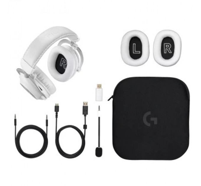 Logitech Навушники Logitech G Pro X 2 Lightspeed Wireless White (981-001269)
