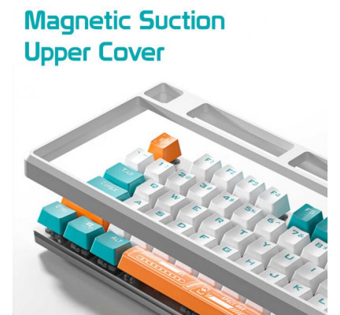 Aula Клавіатура Aula F2088 PRO Plus 9 Orange Keys KRGD Blue USB UA White/Blue (6948391234908)