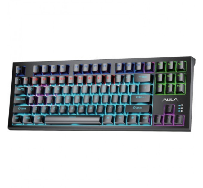 Aula Клавіатура Aula F3032 Keycaps Plus 21 Dark Yellow Keys KRGD Red USB UA Black (6948391204673)