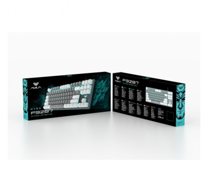 Aula Клавіатура Aula F3287 Keycap KRGD Blue USB UA White/Grey (6948391240688)