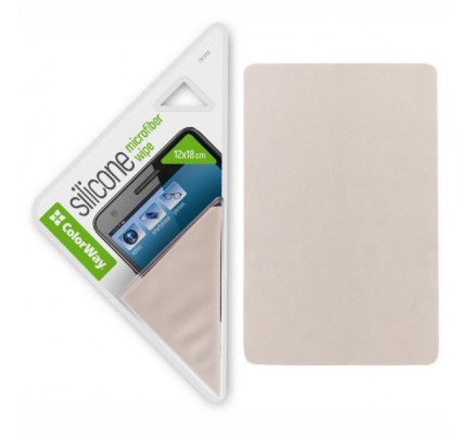 ColorWay Серветки ColorWay Silicone microfiber wipe, for TFT/LCD, 12х18см (CW-6108)