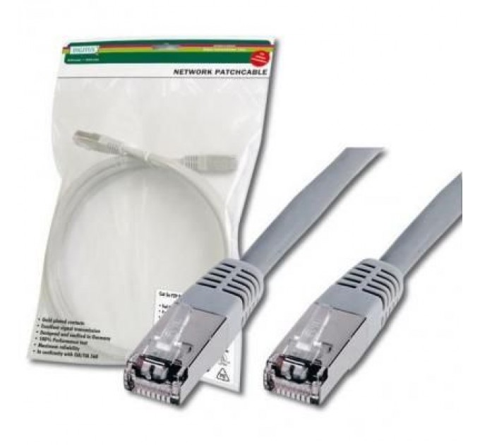Digitus Патч-корд Digitus 2м, cat.5e, SF-UTP, AWG 26/7, gray (DK-1531-020)