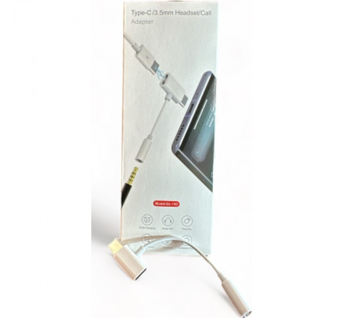 XoKo Перехідник Type-C to Type-C Jack 3.5mm white AC-202 XoKo (XK-AC-202-WH)