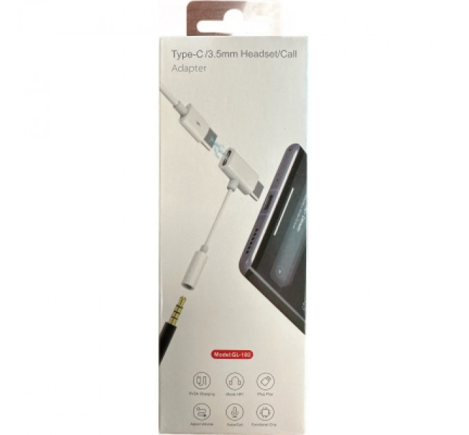 XoKo Перехідник Type-C to Type-C Jack 3.5mm white AC-202 XoKo (XK-AC-202-WH)