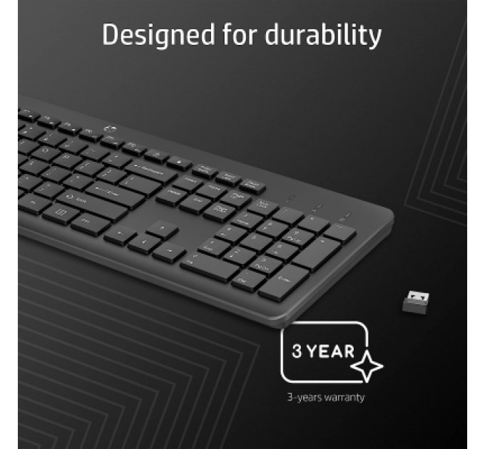HP Клавіатура HP 230 Wireless UA Black (3L1E7AA)