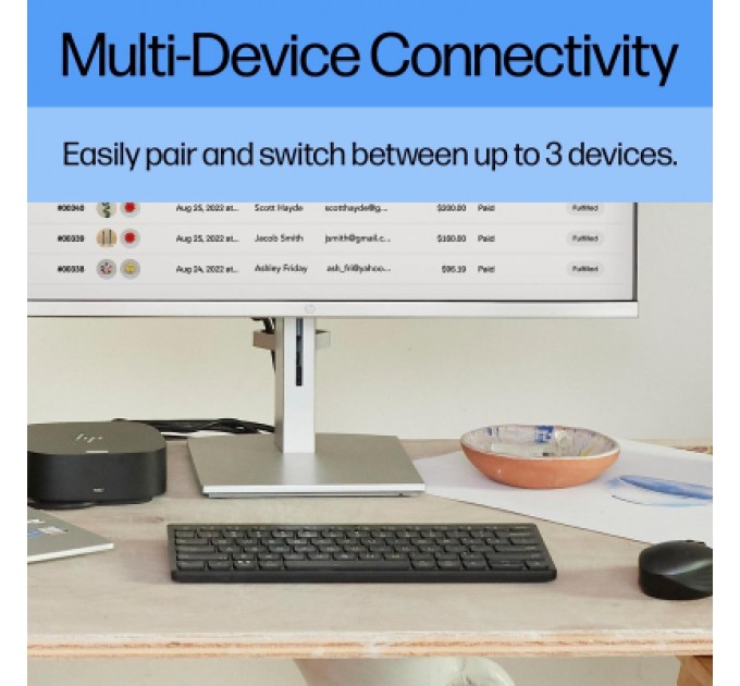 HP Клавіатура HP 350 Compact Multi-Device Bluetooth UA Black (692S8AA)