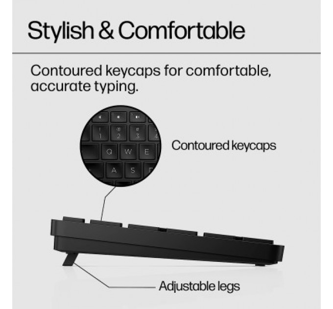 HP Клавіатура HP 450 Programmable Wireless UA Black (4R184AA)