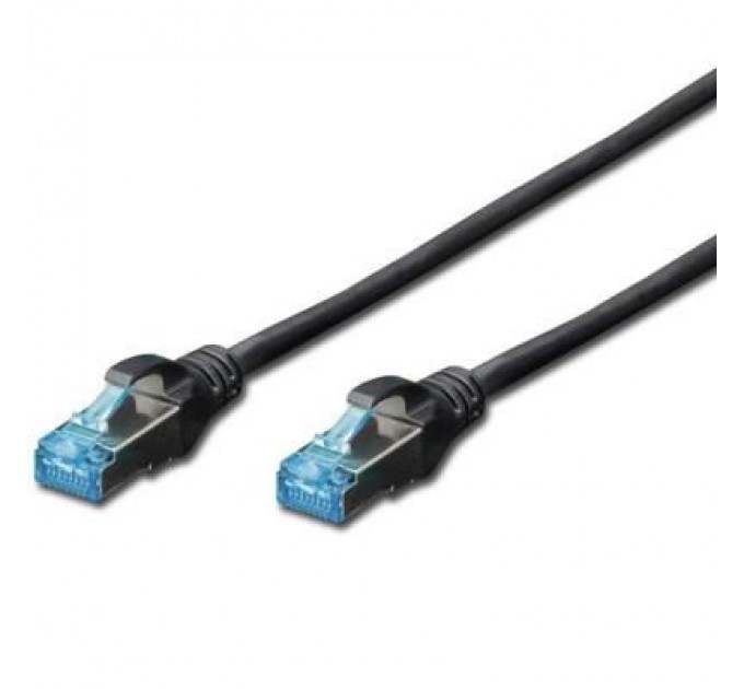 Digitus Патч-корд 3м, SF-UTP, cat.5e, AWG 26/7, black Digitus (DK-1531-030/BL)