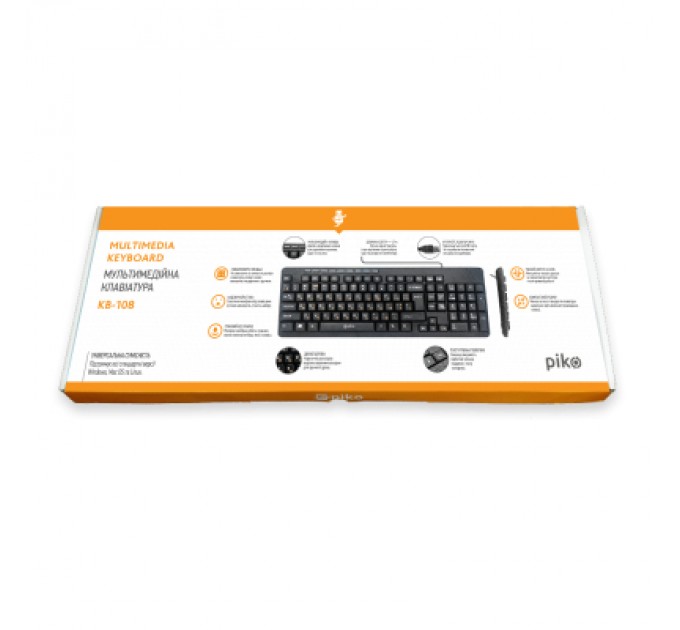 Piko Клавіатура Piko KB-108 USB Black (1283126467103)