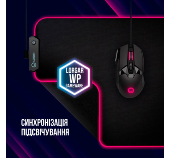 Lorgar Килимок для мишки Lorgar Steller 919 RGB USB Black (LRG-GMP919)