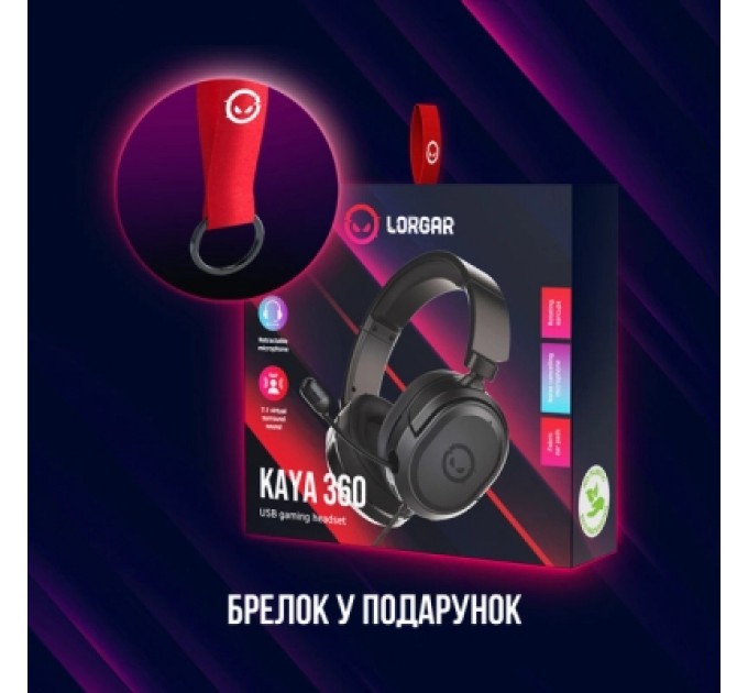 Lorgar Навушники Lorgar Kaya 360 USB Black (LRG-GHS360)