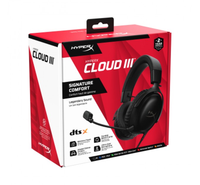 HyperX Навушники HyperX Cloud III Black (727A8AA)