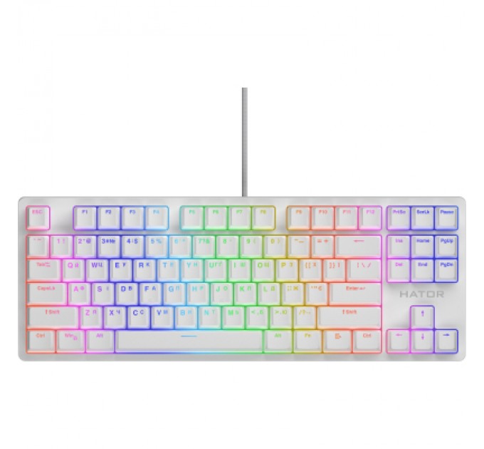 Hator Клавіатура Hator Rockfall 2 Optica TKL Black USB White (HTK-731)