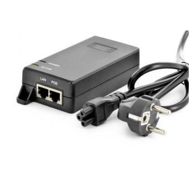 Digitus Адаптер PoE Digitus PoE Ultra 802.3at, 10/100/1000 Mbps, Output max. 48V, 60W (DN-95104)