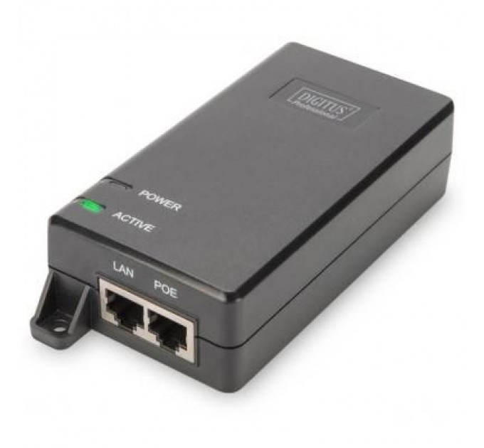 Digitus Адаптер PoE Digitus PoE+ 802.3at, 10/100/1000 Mbps, Output max. 48V, 30W (DN-95103-2)