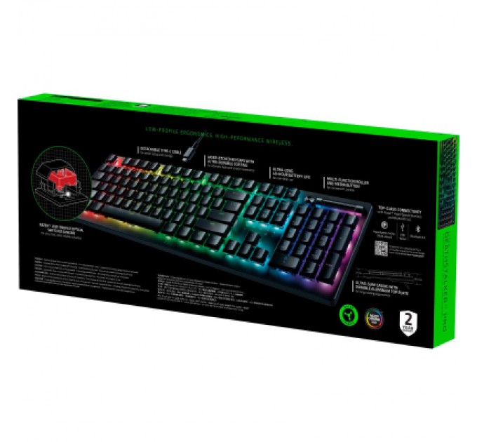 Razer Клавіатура Razer DeathStalker V2 Pro Wireless Red Switch UA Black (RZ03-04360800-R3M1)