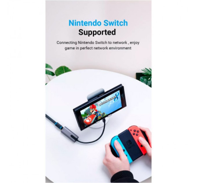 Vention Перехідник USB3.1 Type-C to Ethernet RJ45 1000Mb Aluminum black Vention (CFNHB)