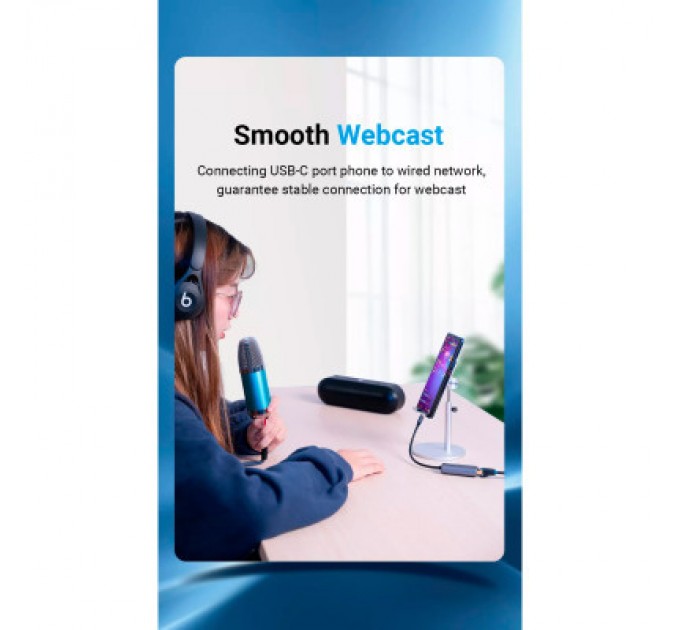 Vention Перехідник USB3.1 Type-C to Ethernet RJ45 1000Mb Aluminum black Vention (CFNHB)