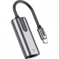 Vention Перехідник USB3.1 Type-C to Ethernet RJ45 1000Mb Aluminum black Vention (CFNHB)