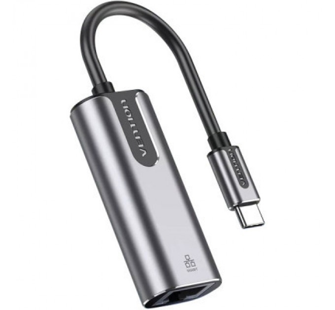 Vention Перехідник USB3.1 Type-C to Ethernet RJ45 1000Mb Aluminum black Vention (CFNHB)