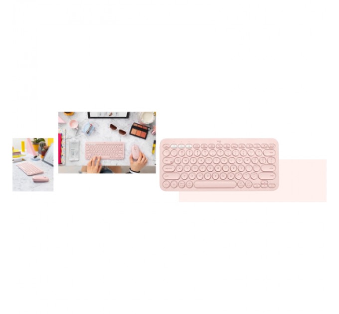Logitech Клавіатура Logitech K380s Multi-Device Bluetooth UA Rose (920-011853)