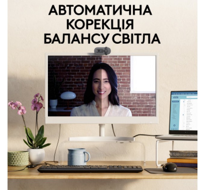 Logitech Веб-камера Logitech Brio 100 Full HD Graphite (960-001585)