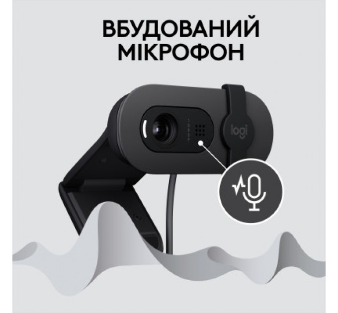 Logitech Веб-камера Logitech Brio 100 Full HD Graphite (960-001585)