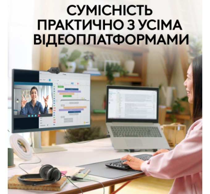 Logitech Веб-камера Logitech Brio 100 Full HD Graphite (960-001585)