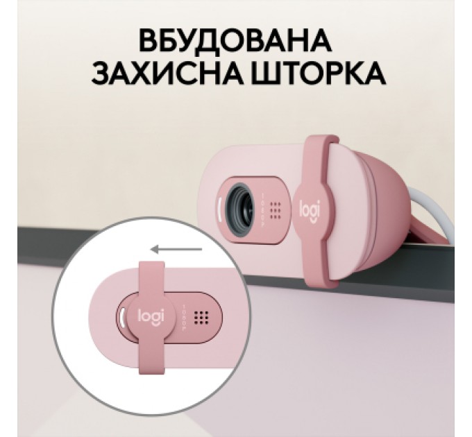 Logitech Веб-камера Logitech Brio 100 Full HD Rose (960-001623)