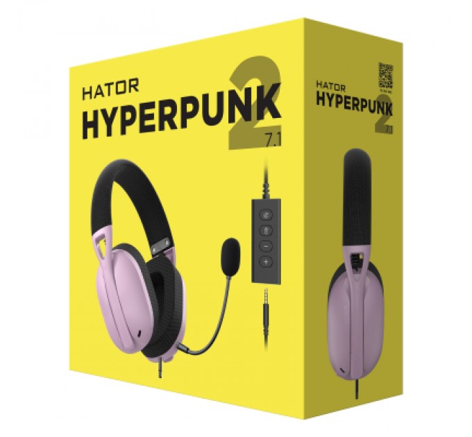 Hator Навушники Hator Hyperpunk 2 USB 7.1 Black/Lilac (HTA-849)