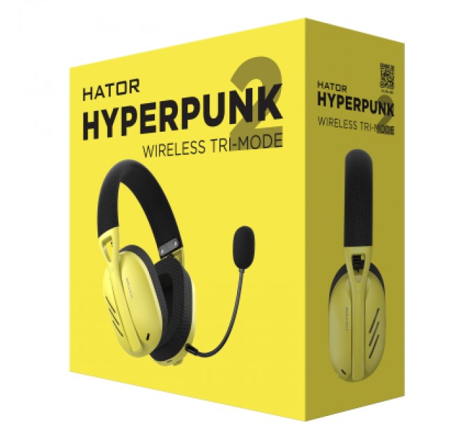 Hator Навушники Hator Hyperpunk 2 Wireless Tri-mode Black/Yellow (HTA-857)