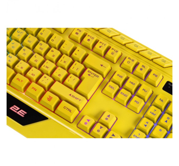 2E Клавіатура 2E Gaming KG315 RGB USB UA Yellow (2E-KG315UYW)