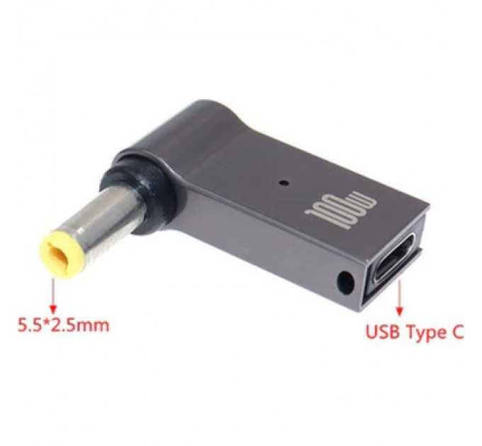 ХОКО Перехідник USB-C to DC 5.5x2.5mm 100W ХОКО (XK-DC-C-5.5-2.5)