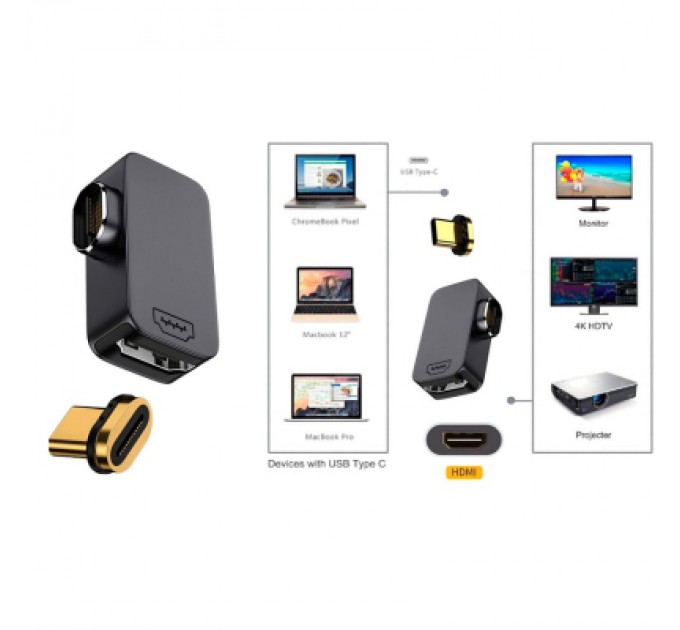 PowerPlant Перехідник USB-C to HDMI 4K60Hz PowerPlant (CA914302)