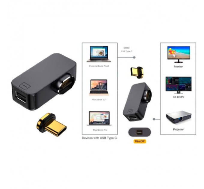 PowerPlant Перехідник USB-C to Mini DisplayPort 8K60Hz PowerPlant (CA914272)