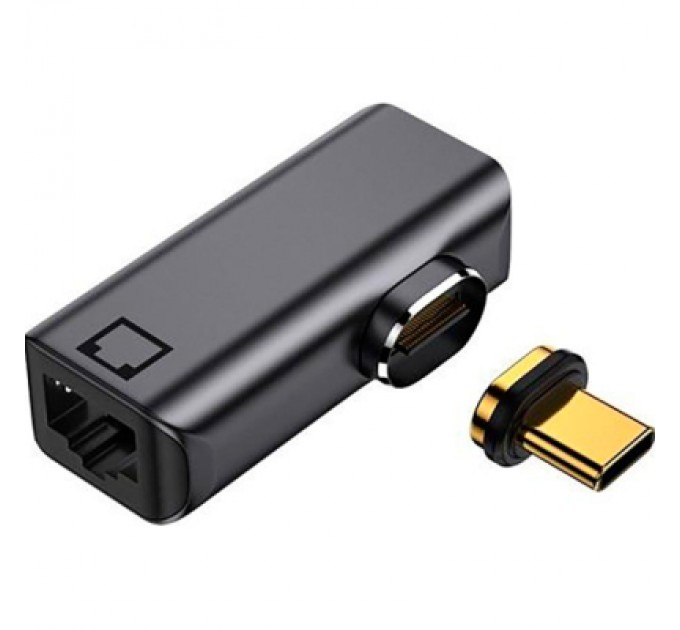 PowerPlant Перехідник USB-C to RJ-45 100/1000Mb PowerPlant (CA914296)